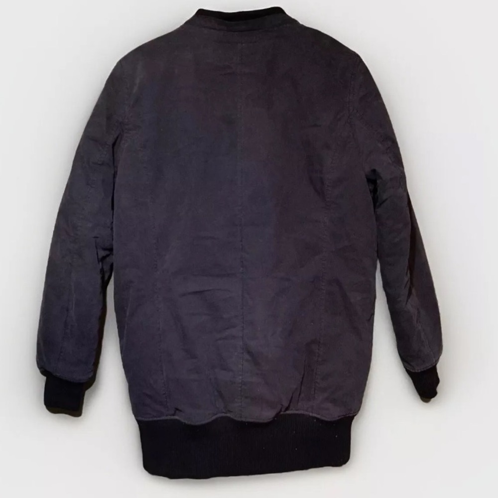 American Eagle Bomber Jacket Mens Small Black Heavy Thick Aviator Y2K Gorpcore - Picture 2 of 9